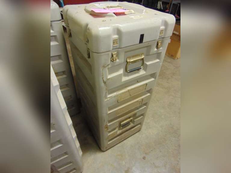 Plastic military case approx 16"x 16"x 46"