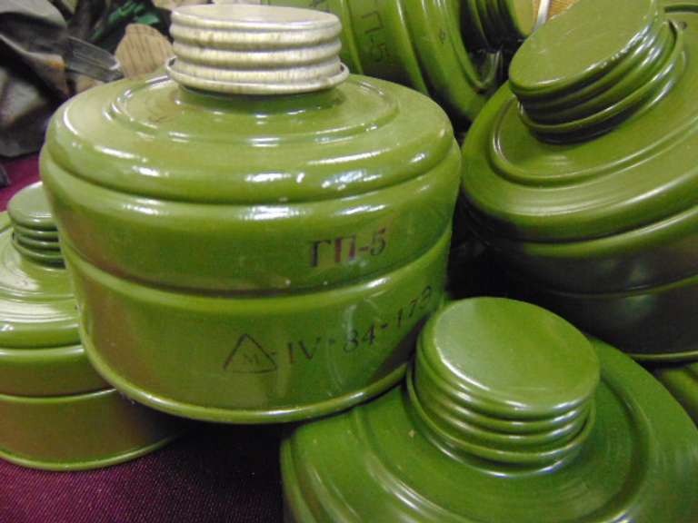 Group of masks, mask bags, filters