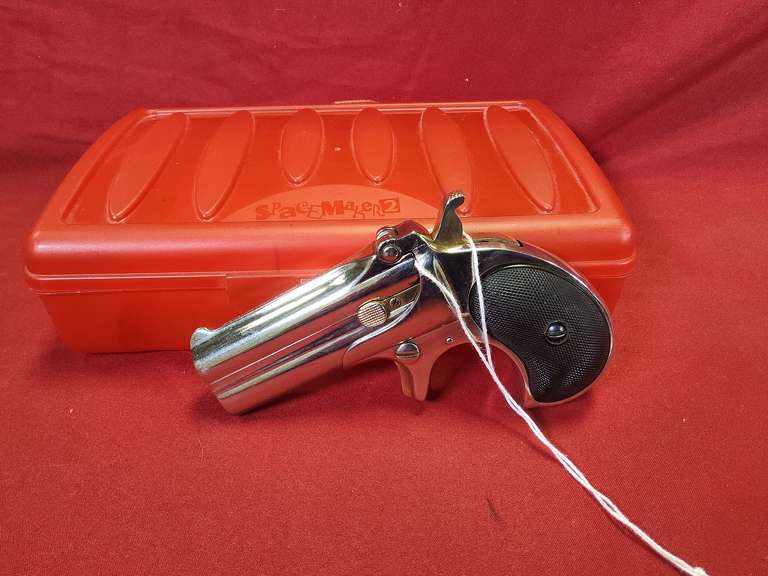 Remington Arms Mod: Derringer, 41 rem fire, derringer, 3" brl, re-nickled, Made 1866-1935, Ser#: 01, 96%