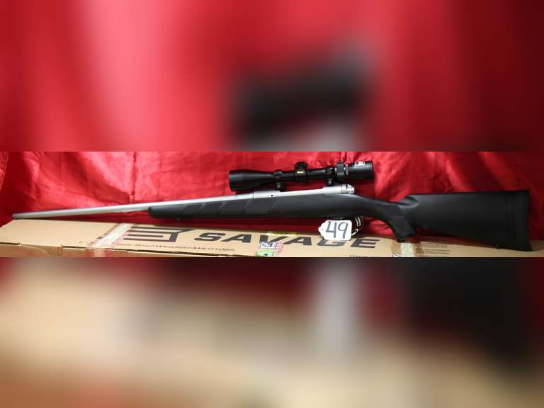 Savage 116, 300 win mag bolt rifle, stainless, Nikon Scope, box, Ser#: K539599