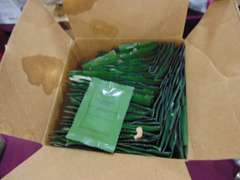 Box with packs of decontamination lotion