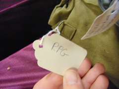 Group of various gas mask bags (some with contents, masks are missing)