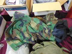 Protective suit, jacket, empty mask bags & other SEE PICS