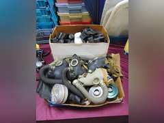 Group of various gas masks & other items SEE PICS