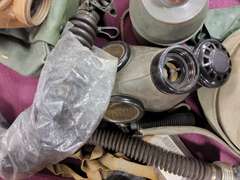 2 gas masks & other misc items SEE PICS