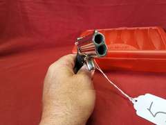Remington Arms Mod: Derringer, 41 rem fire, derringer, 3" brl, re-nickled, Made 1866-1935, Ser#: 01, 96%