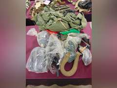 Group misc: gas masks, protective suit & other items SEE PICS