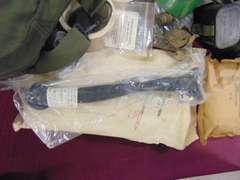 Group of Gas mask parts, mask, protective hoods & other SEE PICS