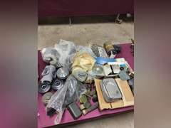 Group misc: gas mask parts, filters, masks, hoses & other SEE PICS