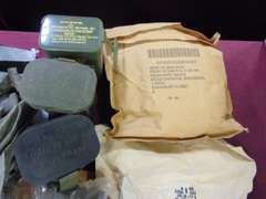 Group of Gas mask parts, mask, protective hoods & other SEE PICS