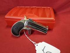Remington Arms Mod: Derringer, 41 rem fire, derringer, 3" brl, re-nickled, Made 1866-1935, Ser#: 01, 96%