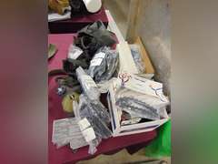 Group misc: NIP Medtronic Physio-Controls, respirators, gloves, NIP Loc-Line modular hose pieces & other