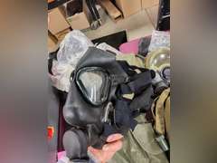 Group: gas masks, bags & other SEE PICS