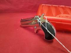 Remington Arms Mod: Derringer, 41 rem fire, derringer, 3" brl, re-nickled, Made 1866-1935, Ser#: 01, 96%