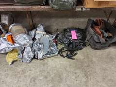 Some type of scuba diving gear, a protective suit & Aluminized fire proximity suit (boots, gloves, pants, jacket, & hood)
