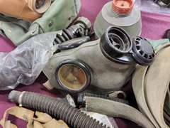 2 gas masks & other misc items SEE PICS