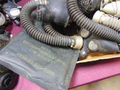 Group of various gas masks & other items SEE PICS