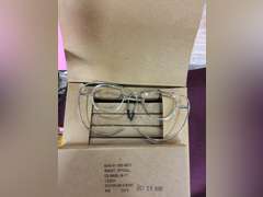 Group: gas masks, filters, US Army patch, NIP Baby Scape Hood, Case of Optical Inserts for M17 CB masks, & other