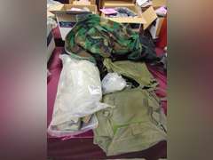 Protective suit, jacket, empty mask bags & other SEE PICS