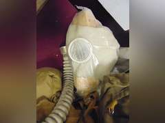 Group of masks, mask bags, filters