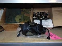 Gas mask, military socks & other
