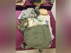 Group of Gas mask parts, mask, protective hoods & other SEE PICS