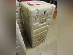 Plastic military case approx 16"x 16"x 46"