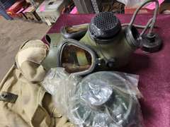 Group of various gas masks SEE PICS