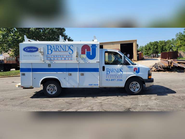 2011 GMC 3500 Savana Utility Van, 6.0 gas, auto trans, full pwr, air, cruise, tilt, (Showing 70,515 miles but will go up), 8 door utility with walk in back, trailer hitch, ladder rack on roof & side, (RED TOOL BOX & CONTENTS IN BACK ARE NOT INCLUDED), Vin#: 1GD072BG7B1149564, Runs/Drives -- Van #408