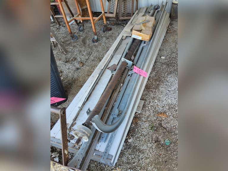 Garage door (in pcs , may not be complete) approx 10ft wide