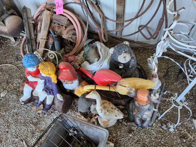 Group of yard art SEE PICS