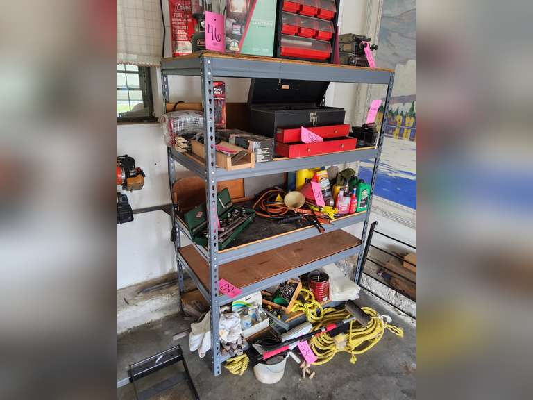 Metal shelf (no contents)