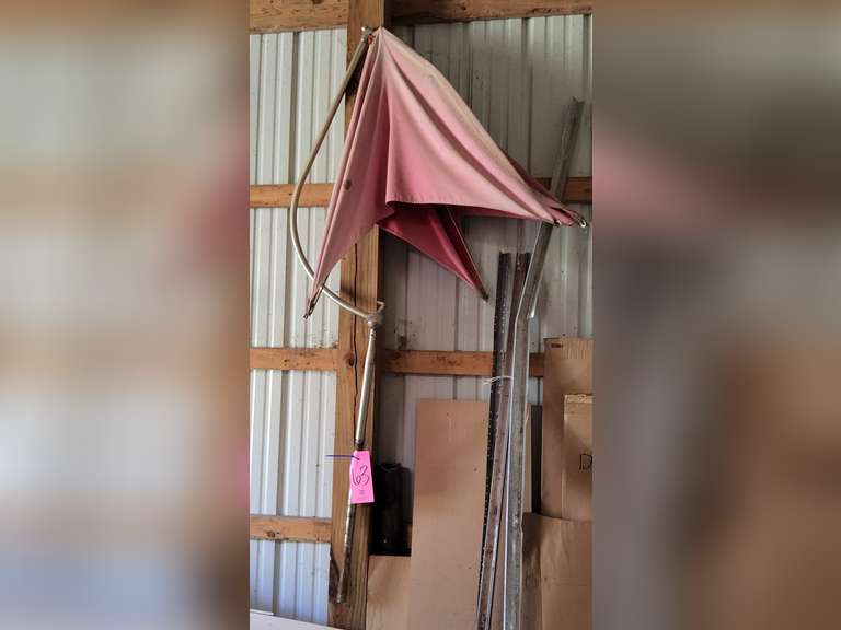 Vintage umbrella for a tractor