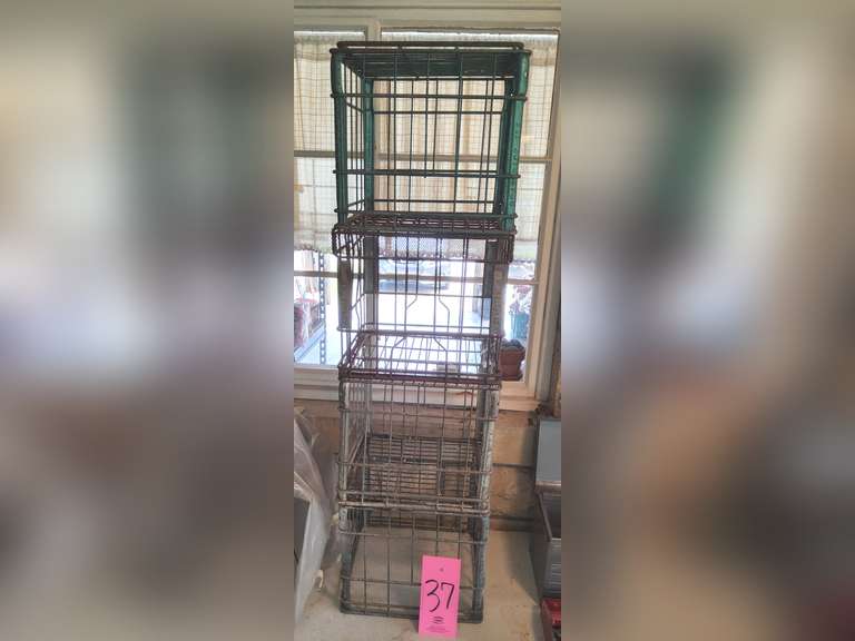 4 metal milk crates