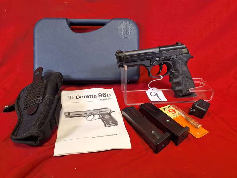 Beretta Mod: 96D Centurion, 40 S&W cal pistol, Ser#: BER026003M , 4-1/4" brl, 2 mags, box, book, nylon holster, 96%