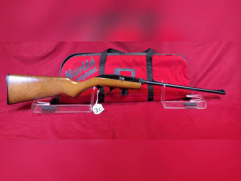Marlin Mod: 70P Papoose, 22LR semi rifle, Ser#: 12547325 , 15-1/2" brl, 1 mag, take down, carry case, 96%