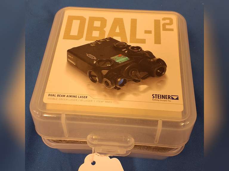 Stiner DBAL-12 dual beam aiming laser, green laser/ir laser with case (believe to be new in box)
