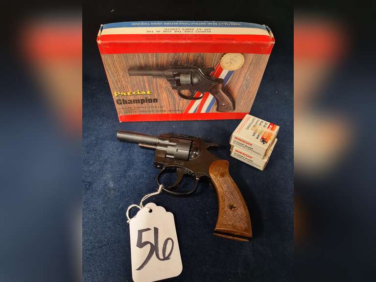 ** Precise Champion 22 cal starter revolver (NIB) with black powder cartridges