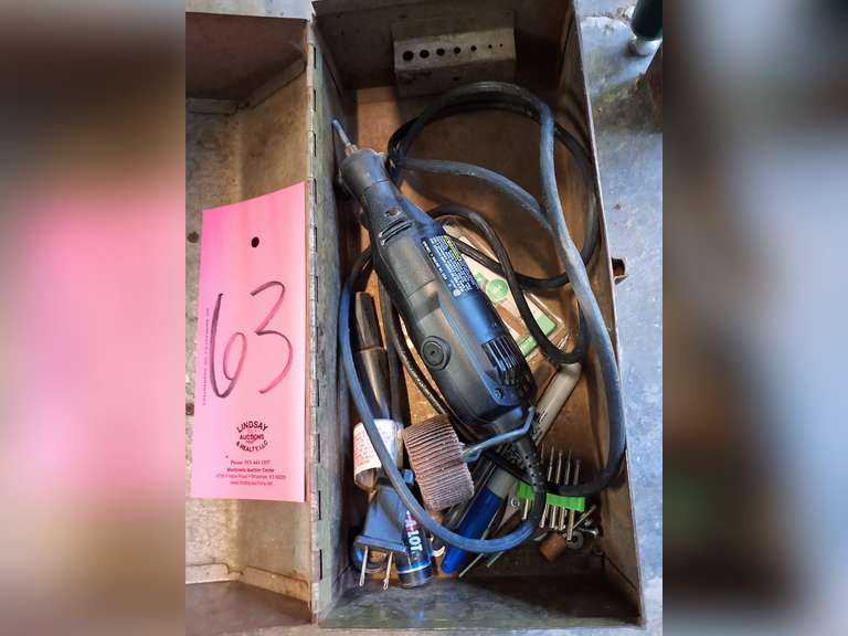 Dremel elec multi-pro with some bits & metal case