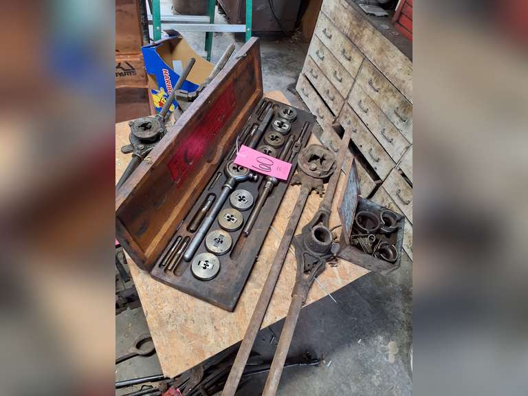 Greenfield tap & die set (appears to be complete) & other SEE PICS