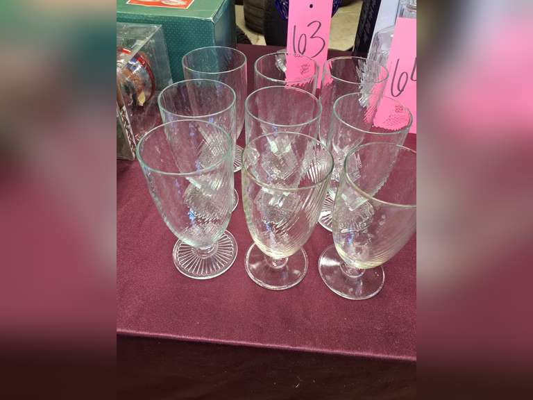 9 drinking glasses