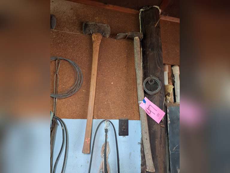 1 double sided axe & 1 ? SEE PICS