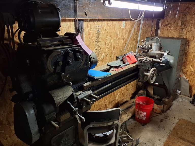 Vintage metal lathe (untested) SEE PICS