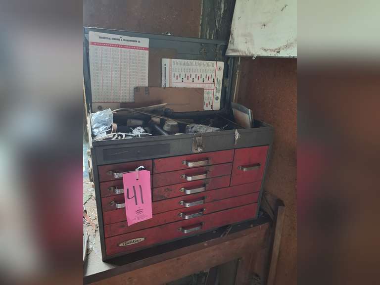 Powr-Kraft tool box with some contents SEE PICS