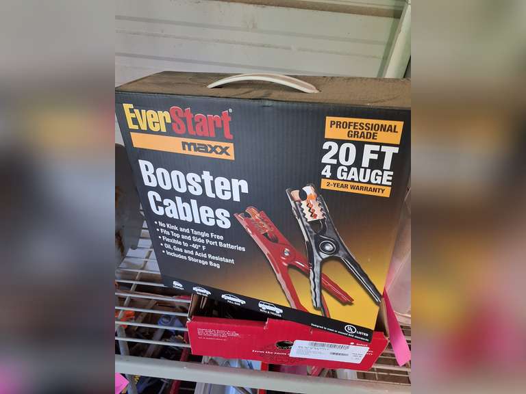 Everstart 20ft 4ga booster cables