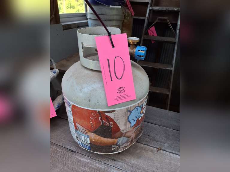 Empty propane tank