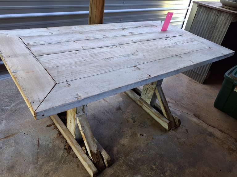 Wood table approx 63" x 33" x 30"