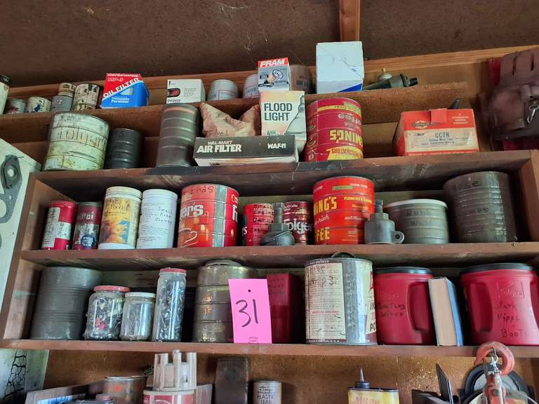Group misc on 4 shelves: fasteners, parts & other SEE PICS