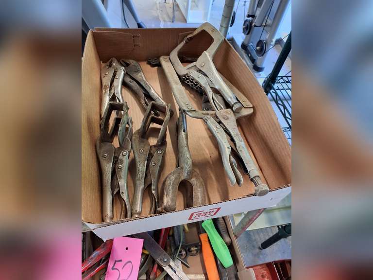 Flat of various Vise Grip adj pliers & other SEE PICS