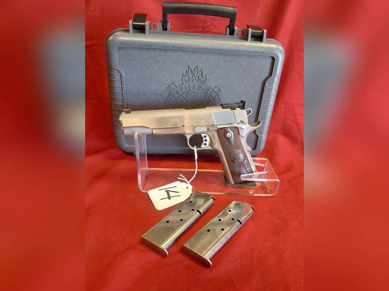 NIB Springfield Mod: 1911-A1, 45ACP pistol, Ser#: NM540317, 5" brl, ss frame, 2 mags, hard case, 98%